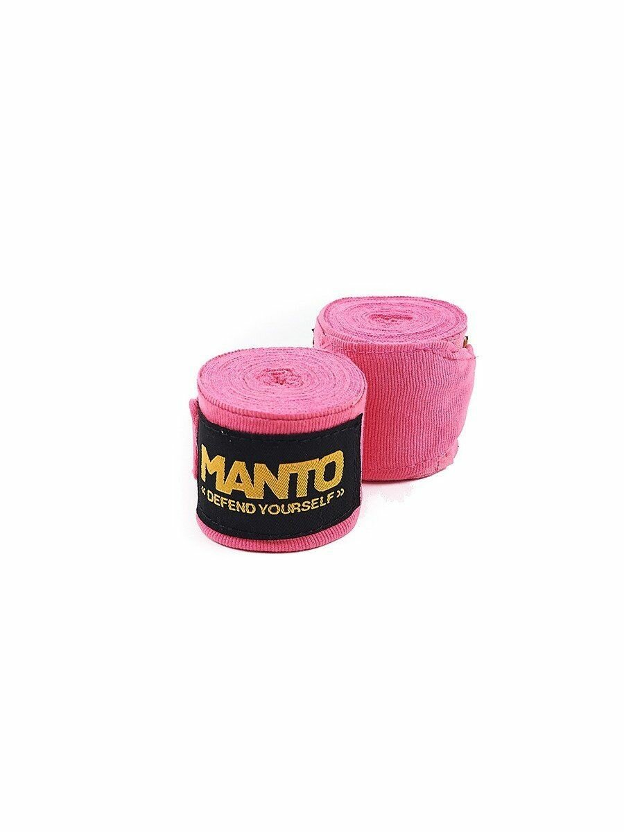 Бинты боксерские, эластичные Manto Defend V2 2 шт - Pink (4 метра)
