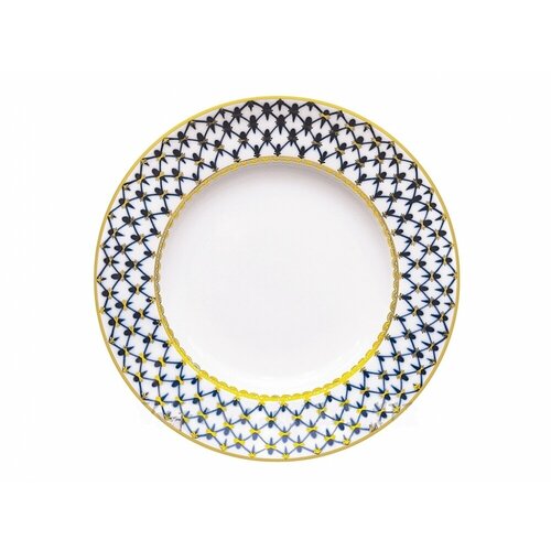 Блюдо круглое Молодежная, Кобальтовая сетка, 300 мм, Императорский фарфоровый завод (ИФЗ) 80.06933.00.1