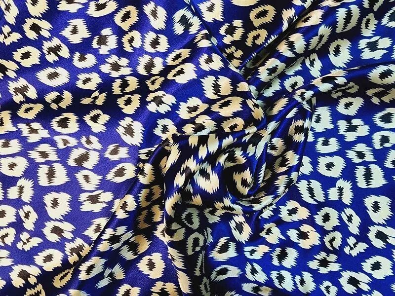 GOLDTEX hometextile/ Наволочка Искусственный шёлк 70*70 см-1шт 1324-Шкура синий с клапаном