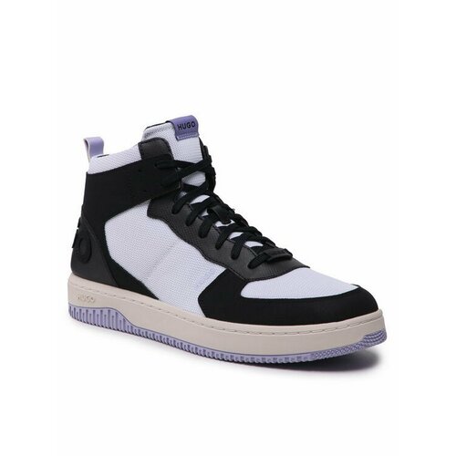 Кроссовки HUGO, размер EU 42, белый, черный кроссовки hugo kilian retro high top sneakers цвет charcoal bright white