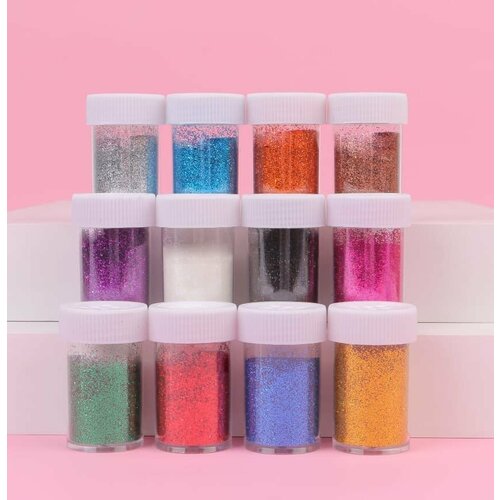 Блестки сухие 12 шт DA-271 Металлик в баночках 1330мм в ккор 112336 327853 450₽