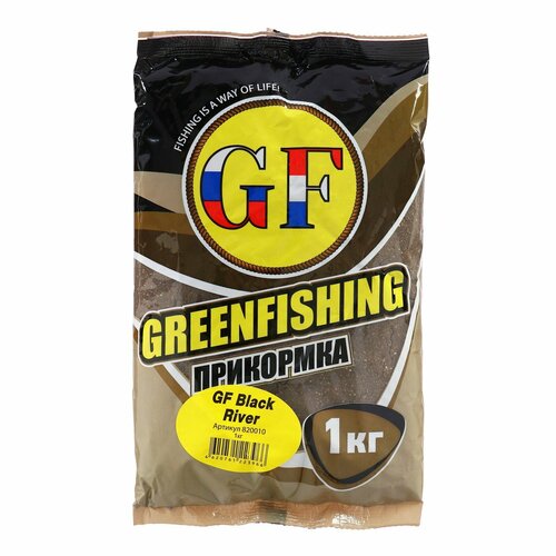 прикормка greenfishing gf black river 1 кг Прикормка Greenfishing GF, Black River, 1 кг