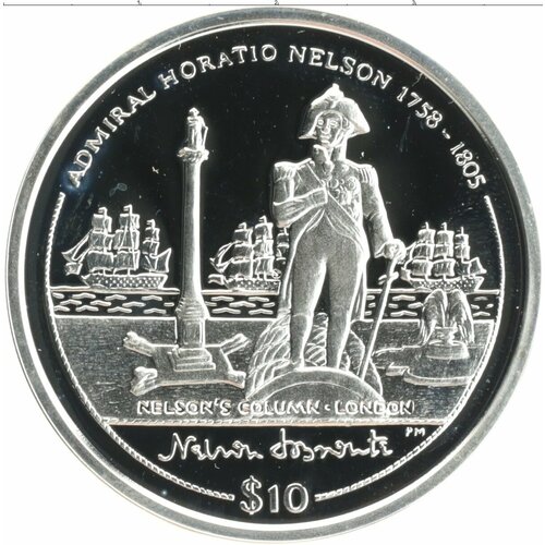 Клуб Нумизмат Монета 10 долларов Виргинских островов 2005 года Серебро Елизавета II