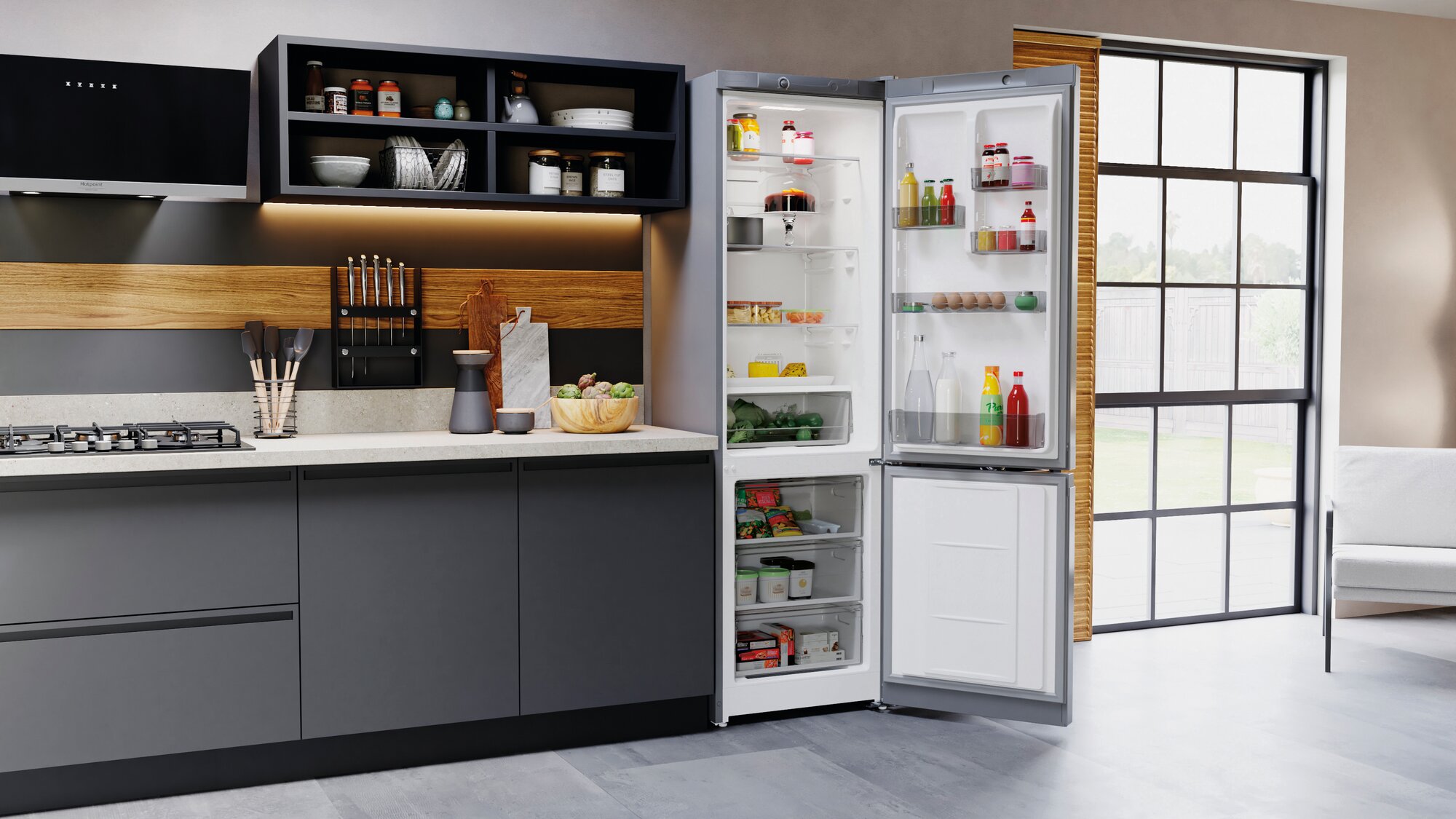 Двухкамерный холодильник Hotpoint HT 5200 S, No Frost, серебристый