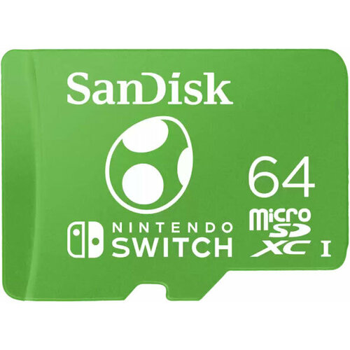 Карта памяти 64Gb MicroSD SanDisk Nintendo Switch (SDSQXAO-064G-GN3Z) карта памяти для huawei t3 флешка подходит для телефона хуавей t3 объем памяти 64 гб класс 10 u3 v30 microsdxc uhs 1 запись 4k ultra hd