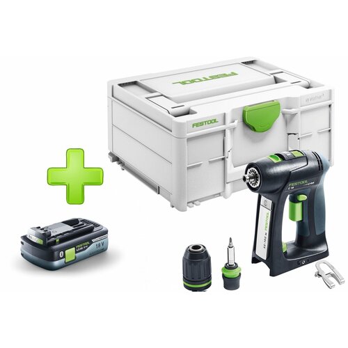 Дрель-шуруповёрт Festool C 18-Basic Аккумулятор BP 18 Li 40 HPC-ASI 57702₽