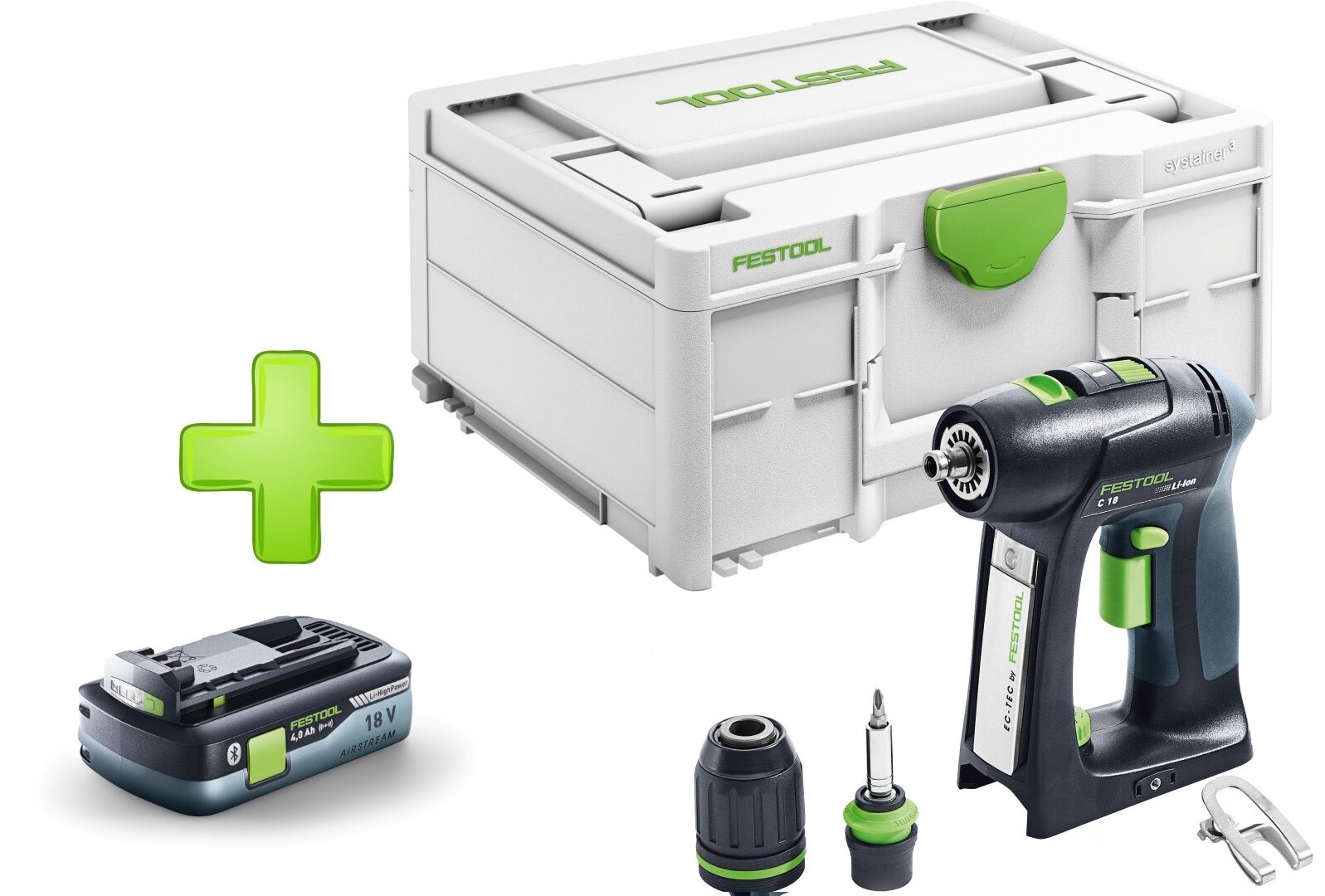 Дрель-шуруповёрт Festool C 18-Basic + Аккумулятор BP 18 Li 4,0 HPC-ASI