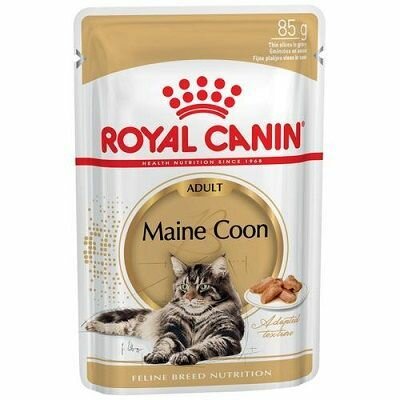 Royal Canin Корм влажный для кошек Maine Coon Adult породы Мейн-кун старше 15 месяцев, 85 г, 12 шт.