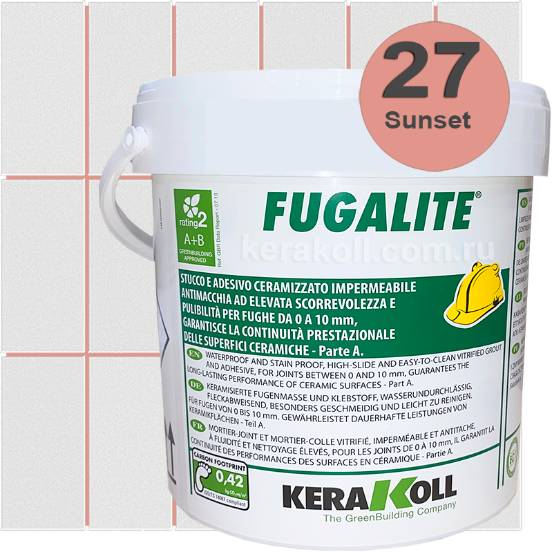 Kerakoll Fugalite Eco 27 Sunset 3kg эпоксидная затирка для швов