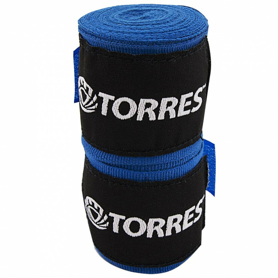 Боксерский бинт TORRES PRL619016BU, 250x5 см, 1 пара, хлопок, синий