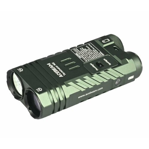 Фонарь Acebeam Terminator M2 Green (Cool white), 18650, 3200 люмен (Комплект) лазерный фонарь acebeam w30 throw 1 x 21700 диод lazer led 2408 метров 500 люмен комплект