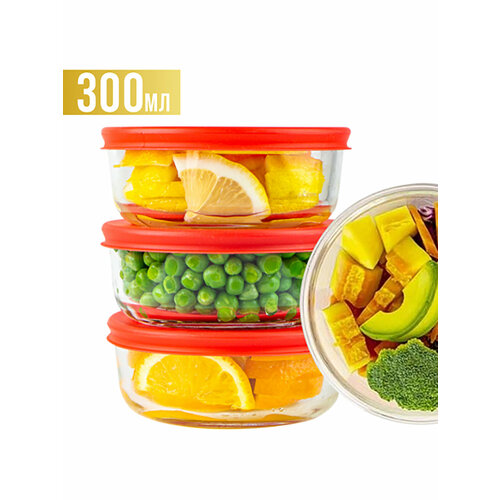 Набор контейнеров для еды Loraine стеклянный 3 шт 1571₽