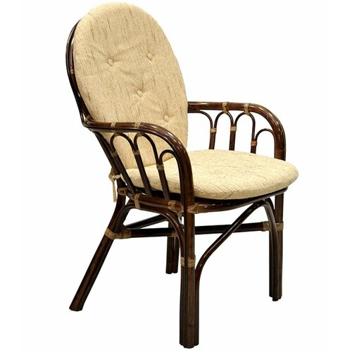 Кресло плетёное с мягкой подушкой