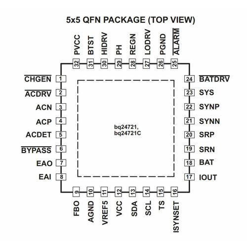 Микросхема BQ24721 шим контроллер bq24721