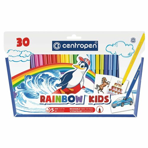 Centropen Набор цветных фломастеров RAINBOW KIDS PA 7550/30 30 цв 7550/30