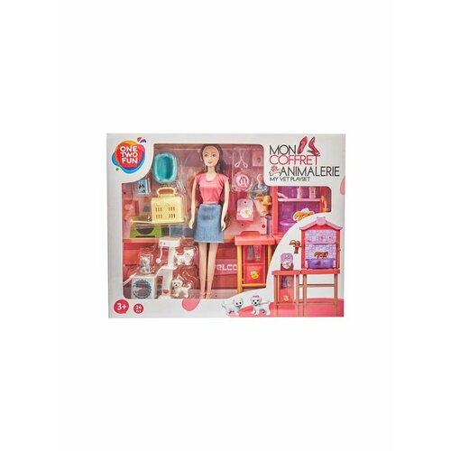 Набор игровой ONE TWO FUN Кукла с питомцами