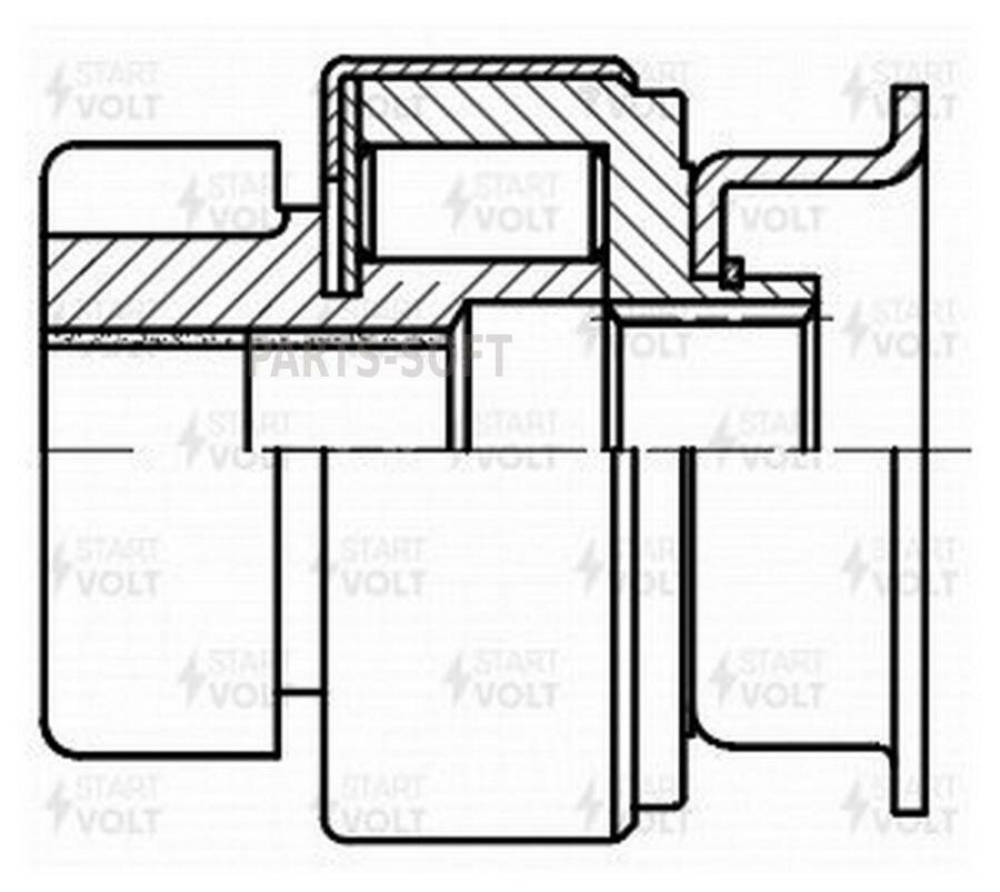 STARTVOLT VCS0504 Привод стартера (бендикс) для а/м Chevrolet Captiva C140 (11-)/Opel An