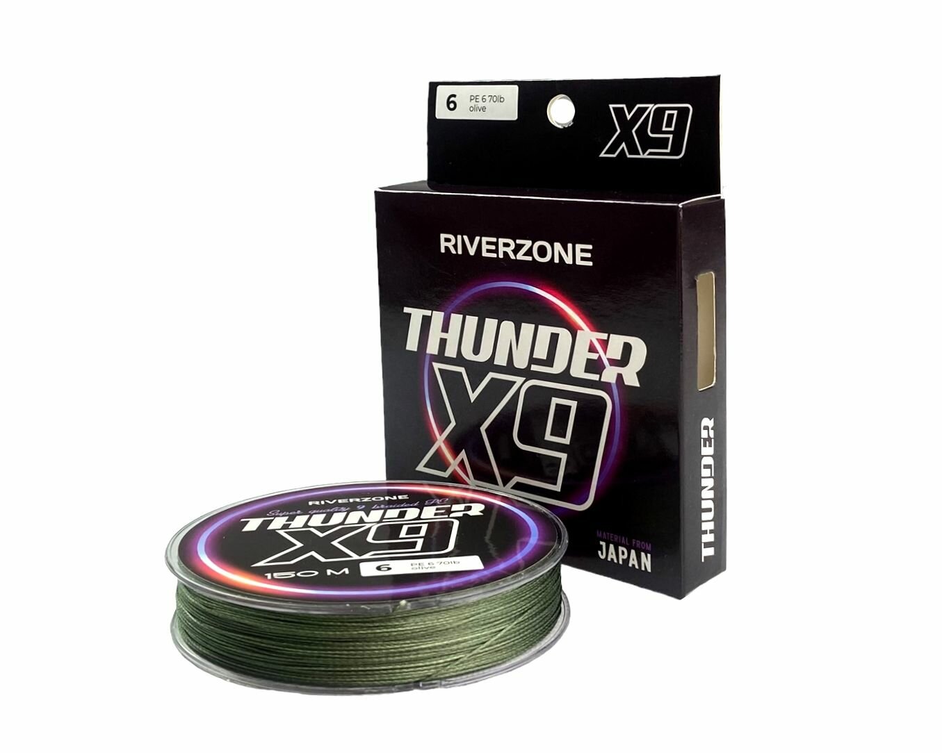 фото Шнур Riverzone Thunder X9 150м PE 6,0 70lb olive