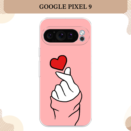 Силиконовый чехол Сердце на Google Pixel 9 / Гугл Пиксель 9 силиконовый чехол на google pixel 9 гугл пиксель 9 бриллианты