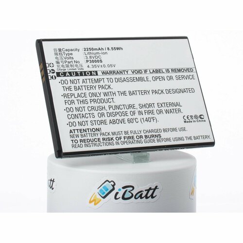 Аккумуляторная батарея iBatt 2250mAh для P3000S, P3000S, P3000, Precious P3000,