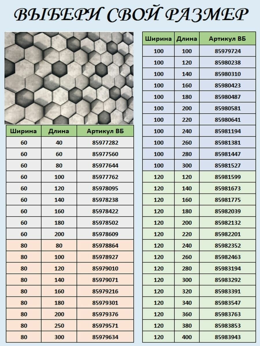 Коврик в прихожую придверный противоскользящий 100х220 — фото 1