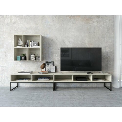 Стенка в гостиную Айсберг Лофт Черныйдуб крафт белый 22490₽