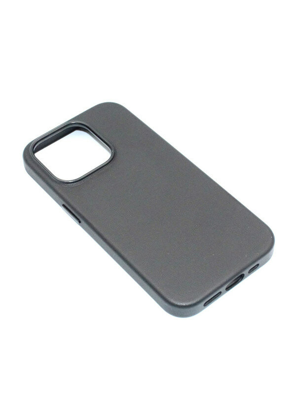Чехол с MagSafe на iPhone 12 Pro Max Leather Collection-Чёрный