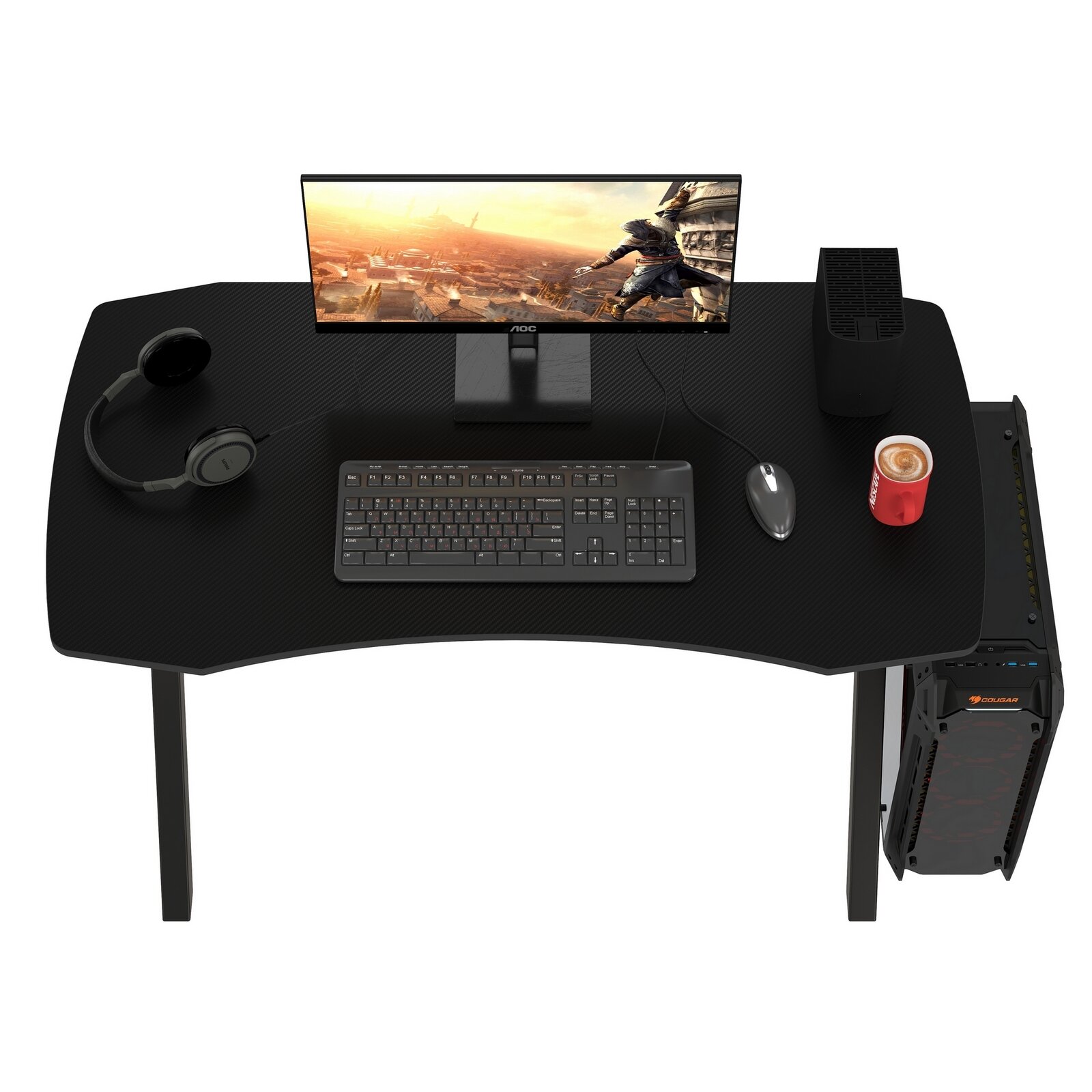 Игровой стол Мебель--24 GT-2310 цвет черный, ШхГхВ 120х60х73 см, столешница МДФ 15 мм — фото 1