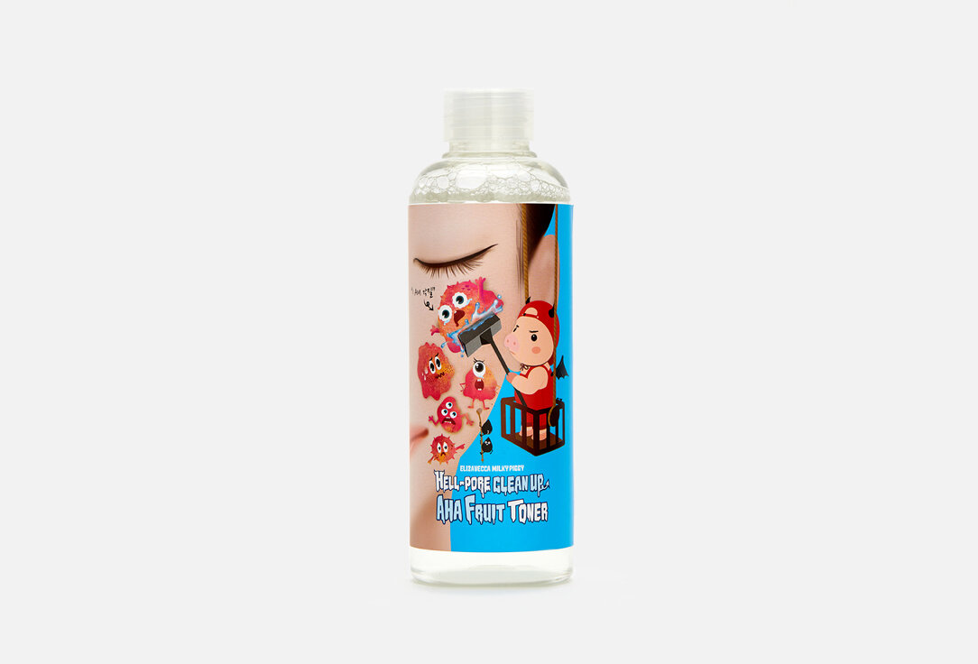 Тонер для лица c кислотами Elizavecca, Milky Piggy Hell-Pore Clean Up AHA Fruit Toner 200мл