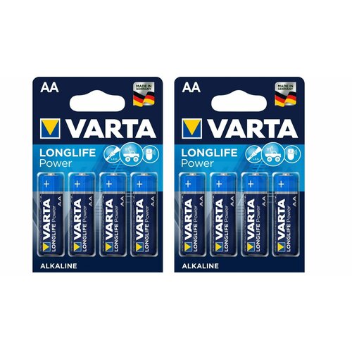 Батарейка Varta AA, 4 шт, 2 уп батарейка varta aa 4 шт 2 уп