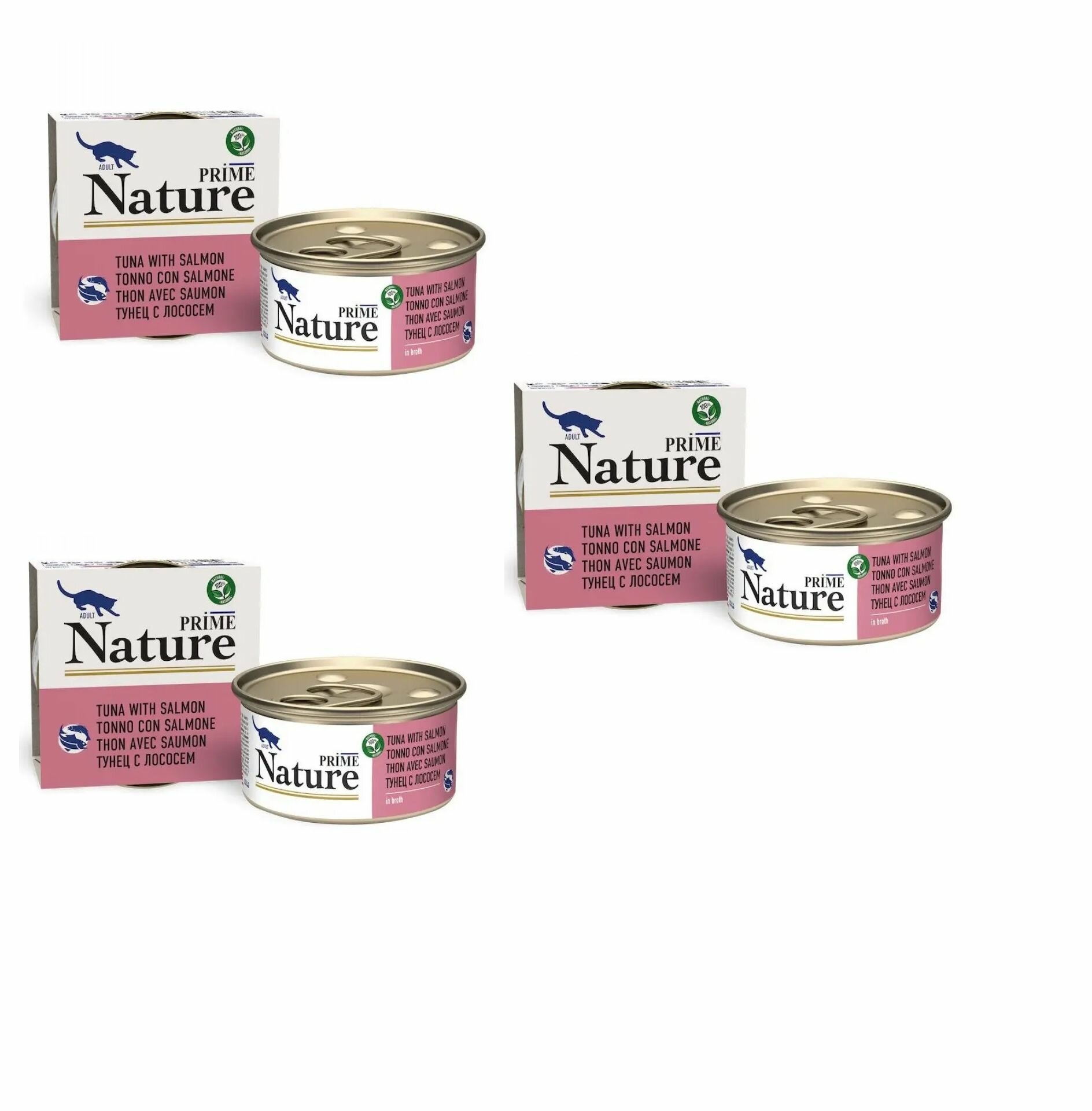 PRIME NATURE Консервы для кошек тунец с лососем, 85 г, 3 уп