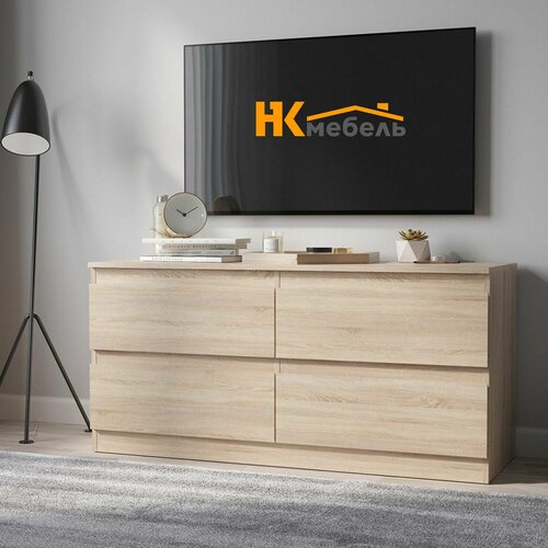 STERN ТВ-4я Тумба для ТВ Дуб Сонома 127.4х 60.8 х 43.3 см Nk Mebel