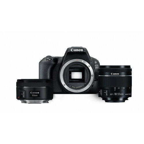 Фотоаппарат Canon Eos 200D kit 18-55mm и EF 50mm f18 STM 8598900₽