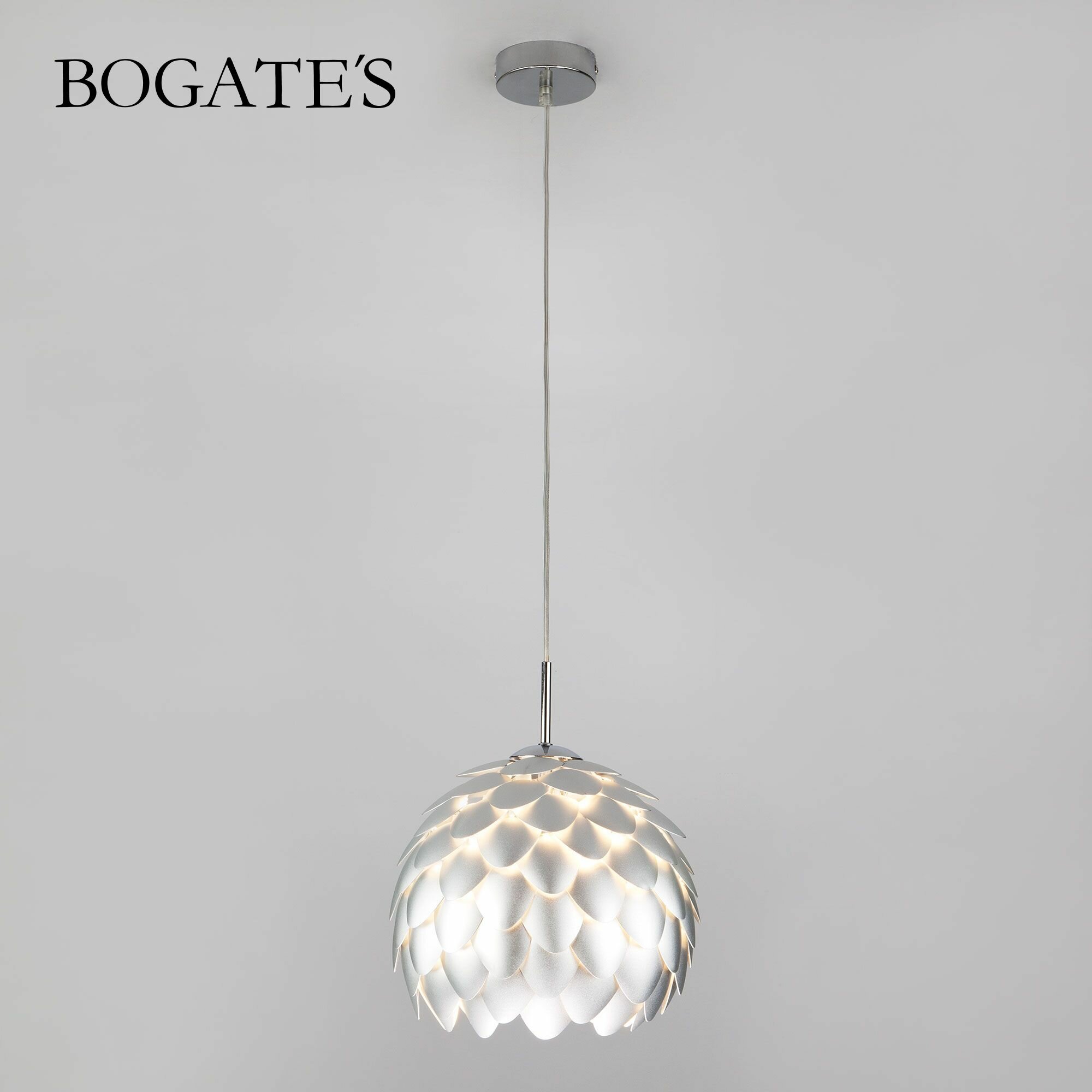 Подвесной светильник Bogate s Cedro 304 1  E27  60 Вт  цвет серебро