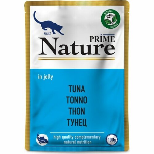 Корм влажный Prime Nature для кошек Тунец в желе пауч 100г*12 шт