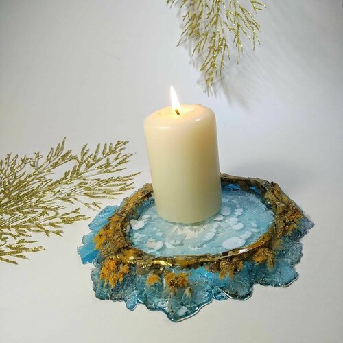 Подставка Морской берег из эпоксидной смолы 1988₽