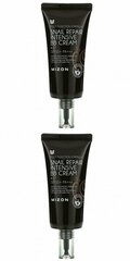 Mizon Крем ББ для лица Snail Repair Intensive BB Cream 27, с муцином улитки, 2 шт.