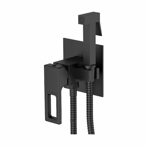 Смеситель с гигиеническим душем Aflorn цвет черный матовый 8100₽