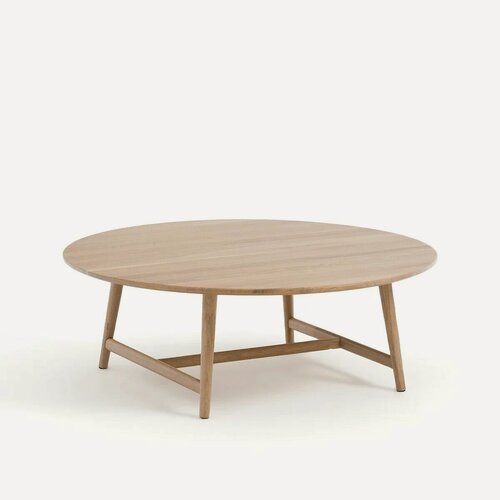 Изображение товара Журнальный столик, 100х100х36, Хаше, круглый, деревянный, дубовый, La Redoute