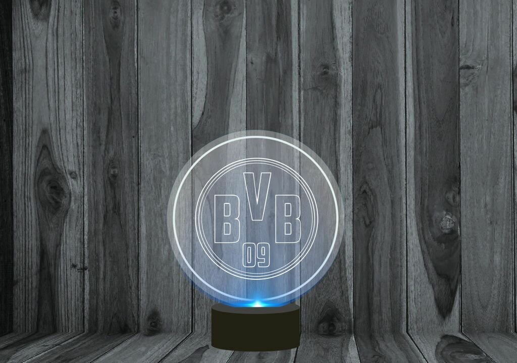 Светильник 3D, ночник Боруссия Дортмунд, Borussia Dortmund №2