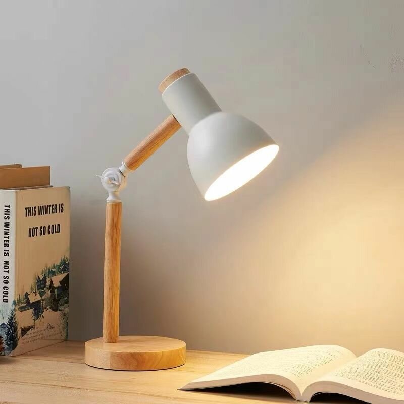 Лампа настольная с абажуром прикроватная для школьника, для маникюра