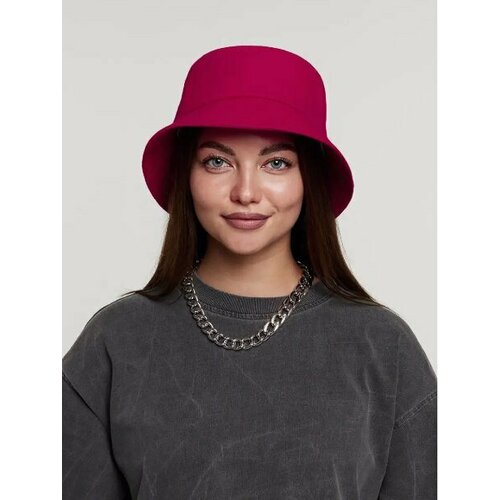 Панама , размер 56/58, красный шляпа женская солнцезащитная с широкими полями модная пляжная панама для отдыха на открытом воздухе с защитой от ультрафиолета летняя