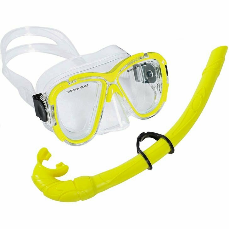 Набор для снорклинга и подводного плавания ныряния в бассейне снаряжение для погружения и спортивной охоты в море ПВХ взрослые маска и трубка