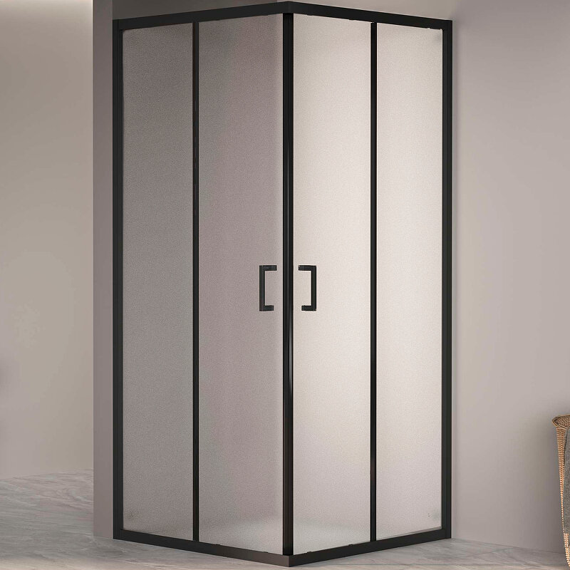 Душевой уголок RGW Passage PA-030B 90×90 3508103099-24 профиль черный, стекло матовое-сатинат