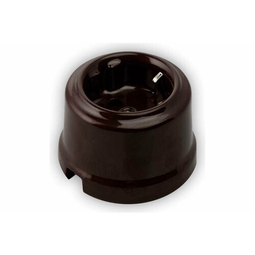 розетка семикаракорская керамика ретро Розетка Retrika, ретро керамическая с заземляющим контактом коричневый RS-80002