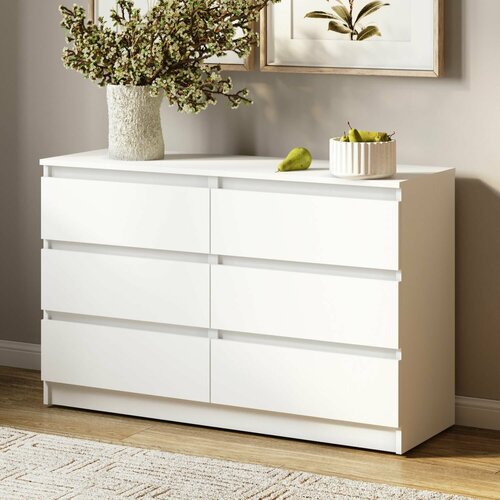 Комод Мори МК 1200.6 Белый, с ящиками