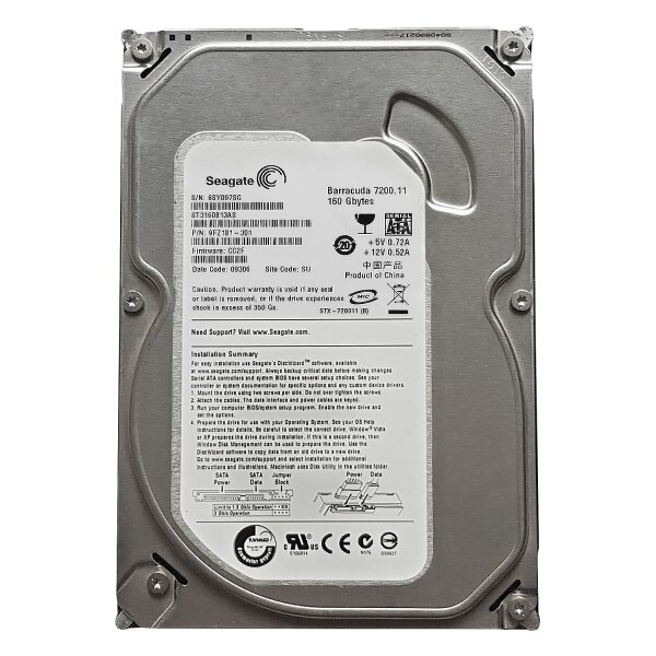 Жесткий диск Seagate ST3160813AS 160Gb SATAII 3,5" HDD