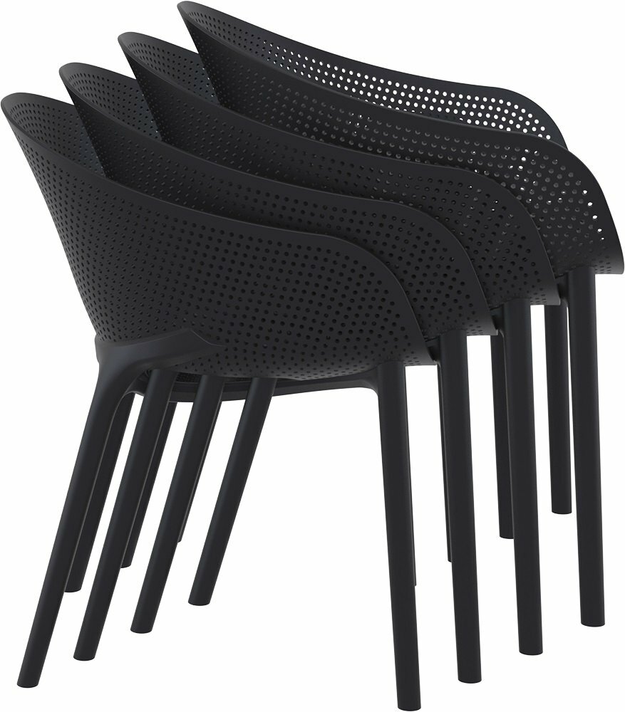 Кресло пластиковое Sky Pro, черное