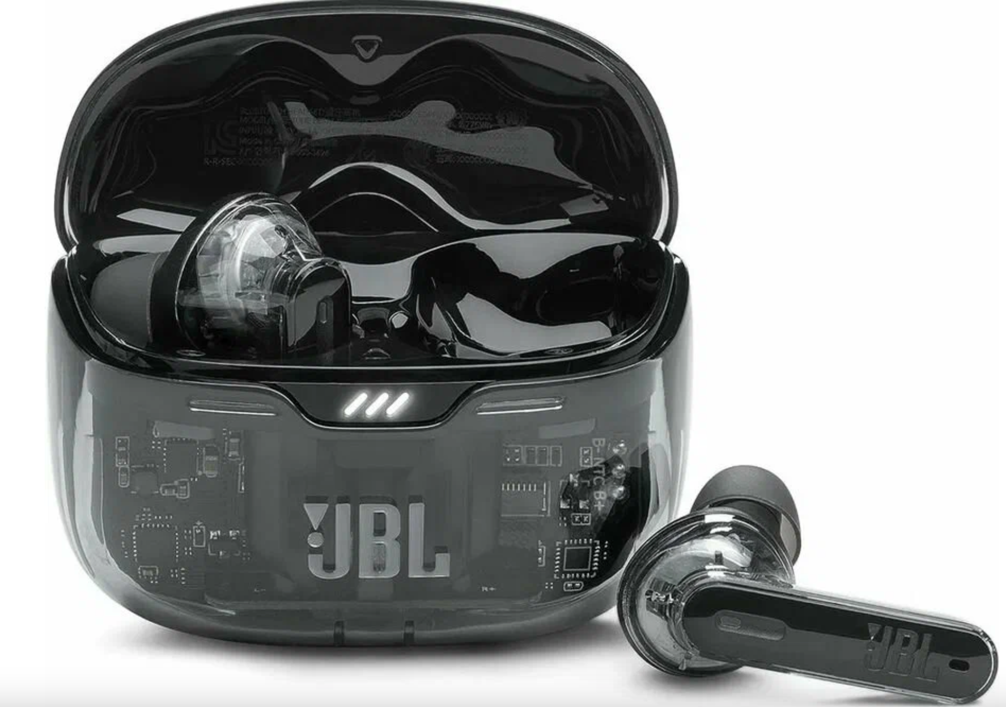 Гарнитура вкладыши JBL Tune Beam Ghost черный беспроводные bluetooth в ушной раковине (JBLTBEAMGBLKAS)