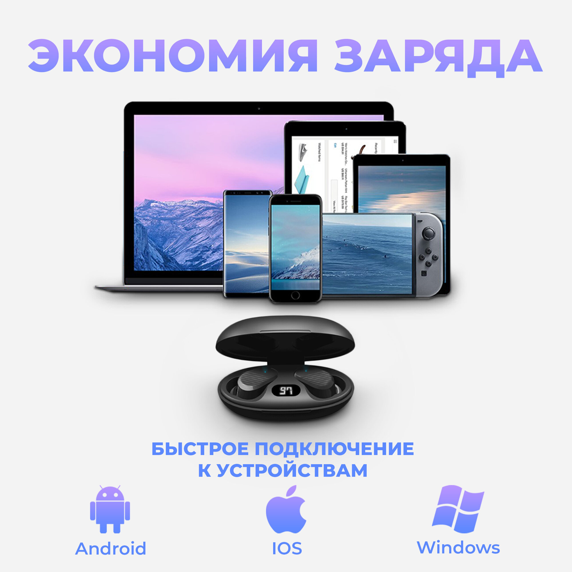 Наушники беспроводные, AMFOX, A23, Bluetooth 5.3, сенсорное управление, беспроводные наушники TWS, блютуз, sony, jbl наушники, черные